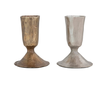 Mixed Metal Taper Candle Holder