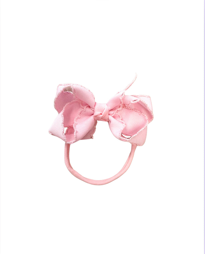 Crochet Edge Bows on Headband MED