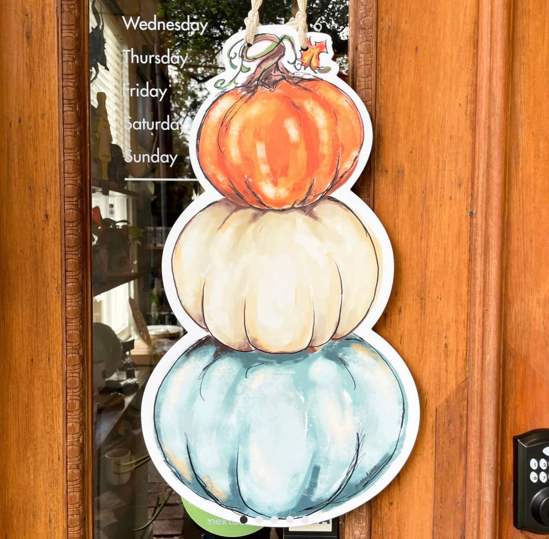 Double Sided Pumpkin/Snowman Door Hanger