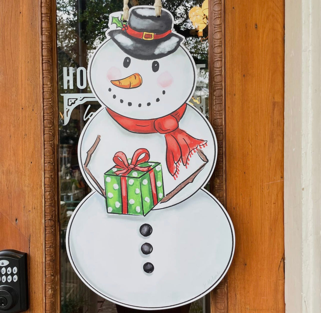 Double Sided Pumpkin/Snowman Door Hanger