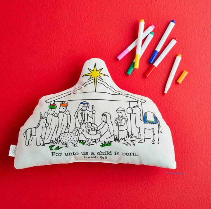 Nativity Doodle Pillow