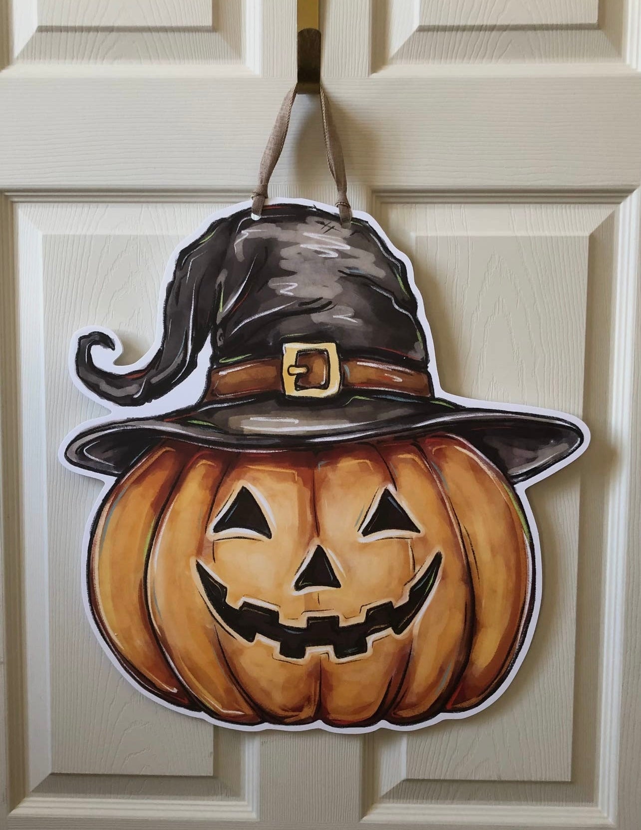 Jack-O’-Lantern Pumpkin Door Hanger