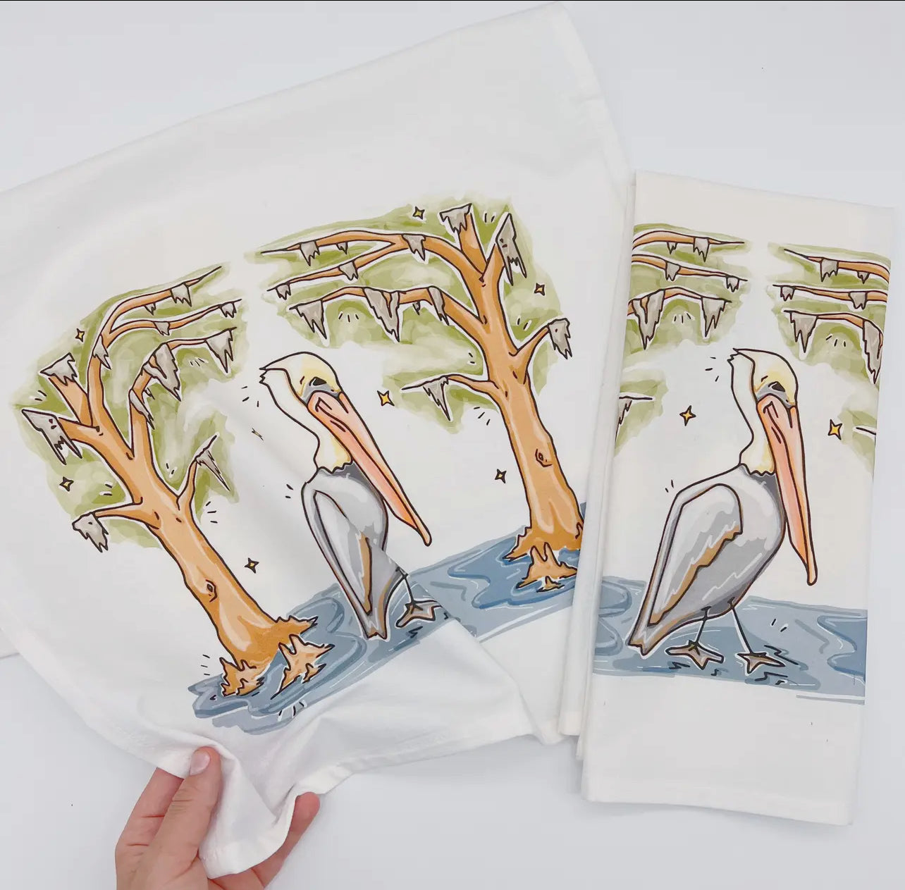 Pelican Cypress Swamp Tea Towel