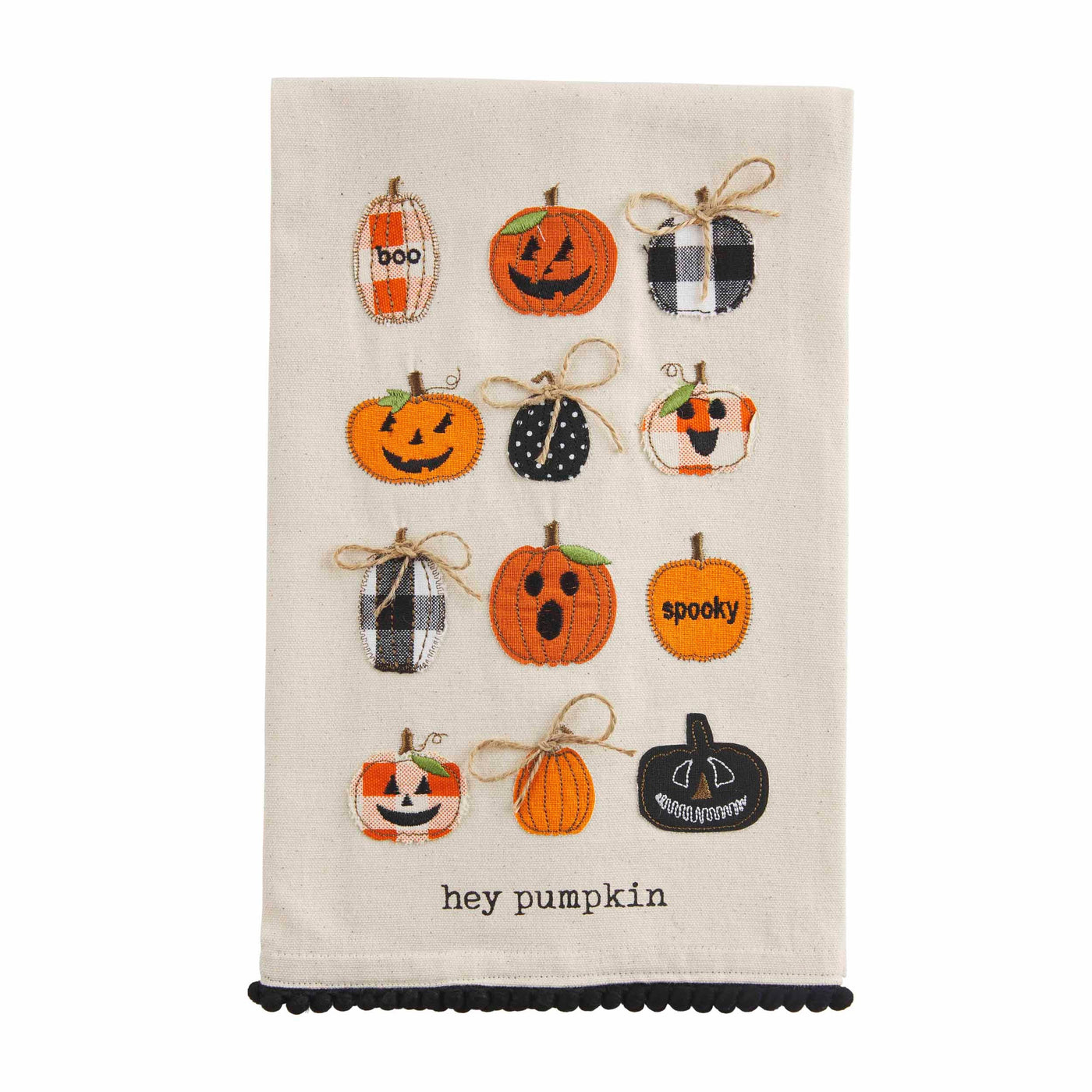 Hey Pumpkin Embroidered Towel