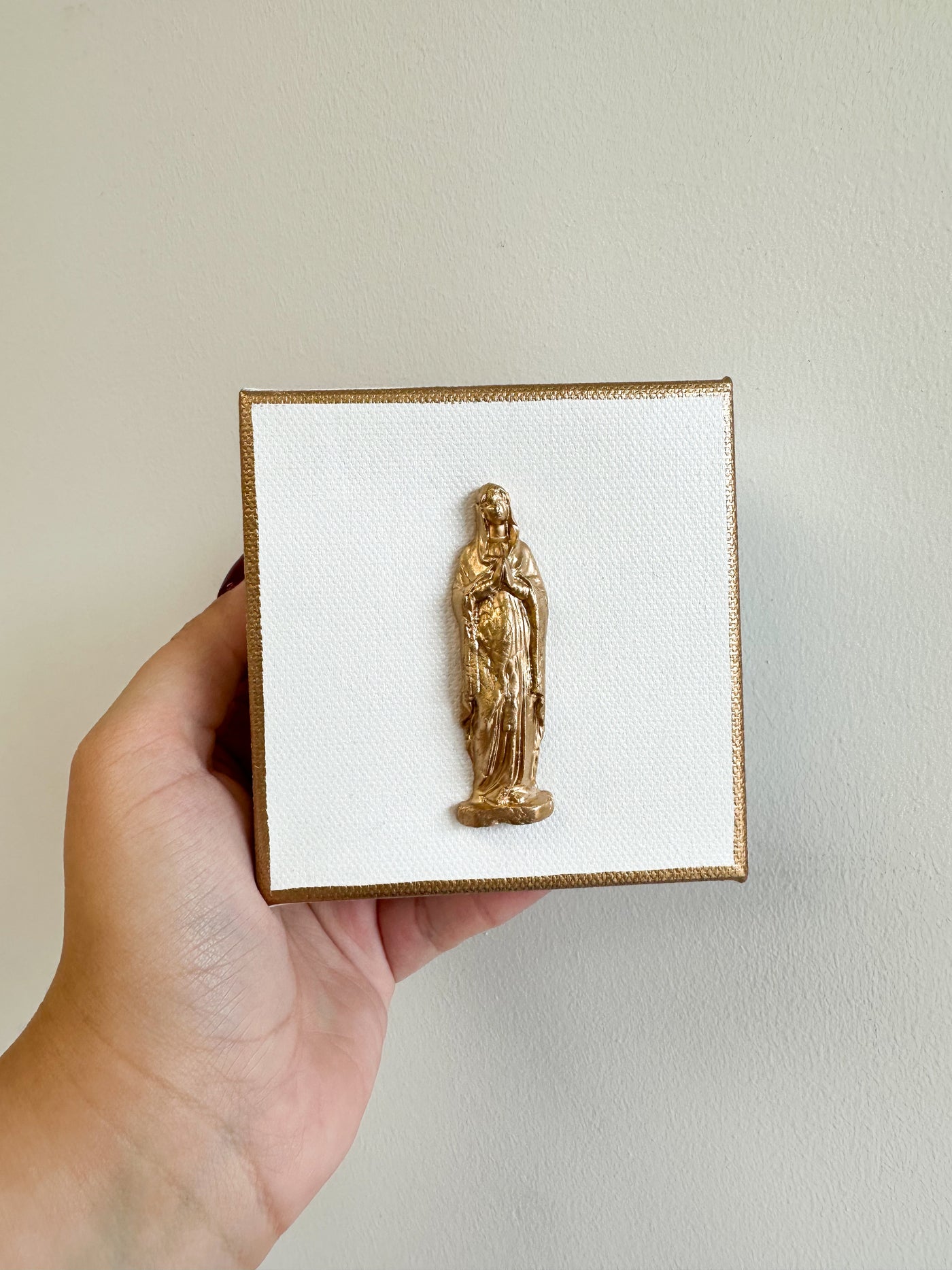Gold Mother Mary Canvas Art