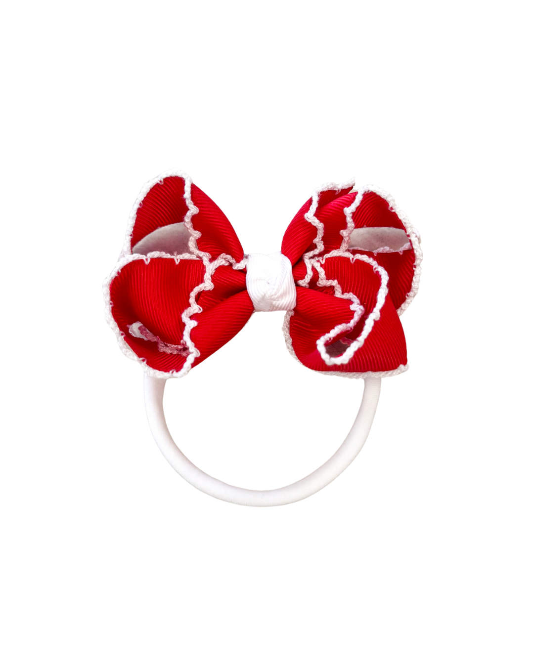 Crochet Edge Bows on Headband MED