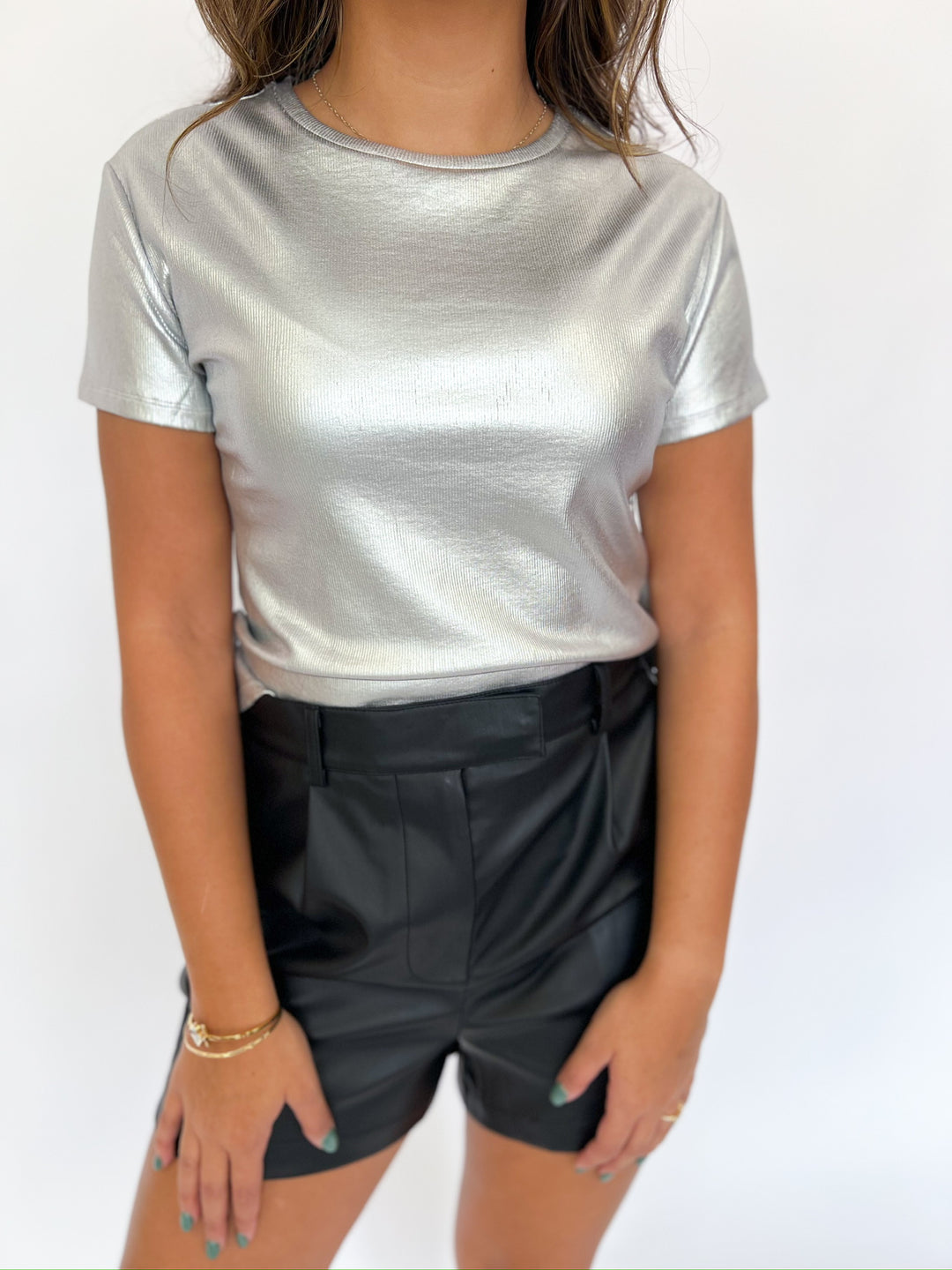 Silver Foil Bianca Top