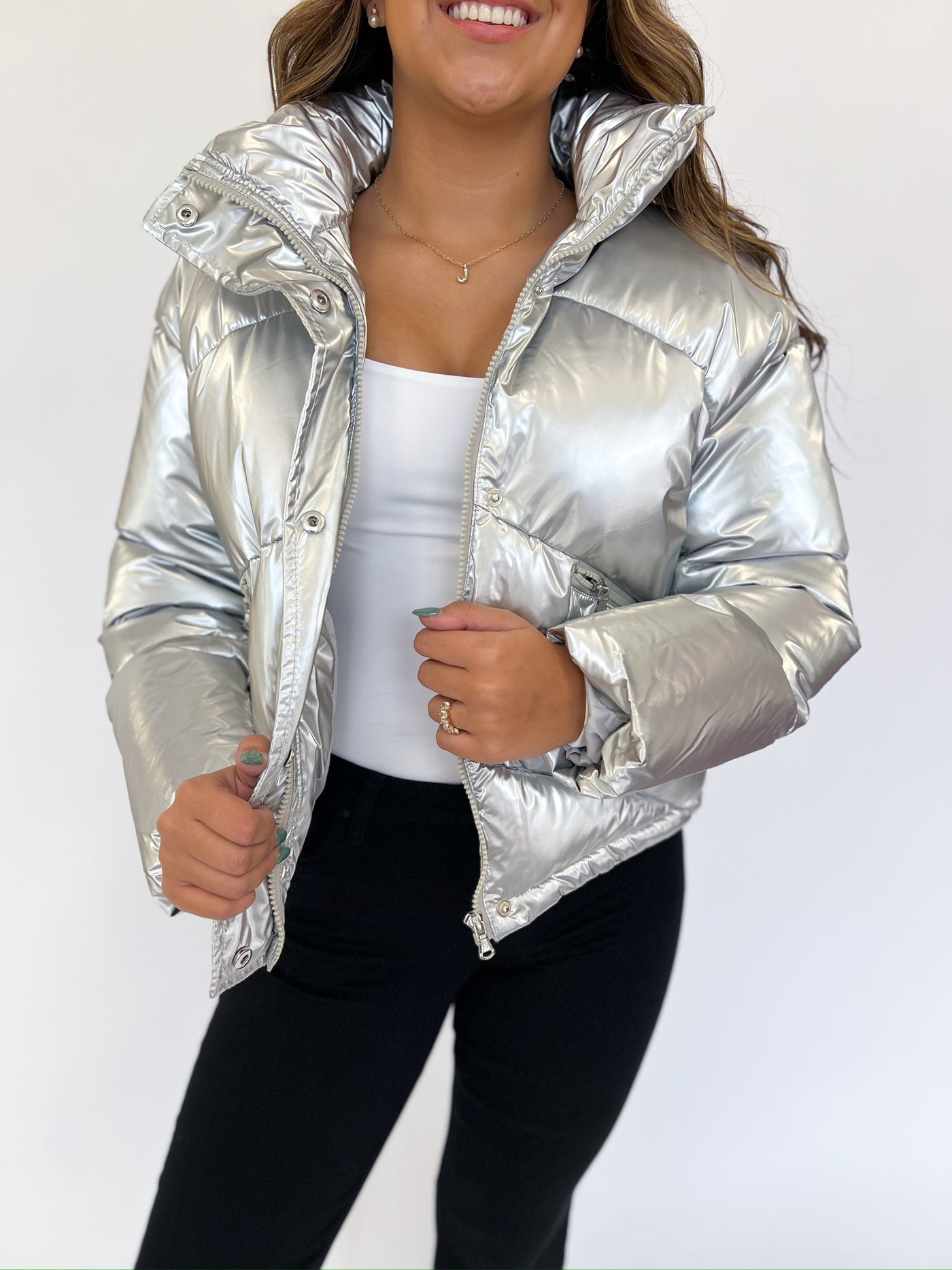 Silver Star Puffer Jacket