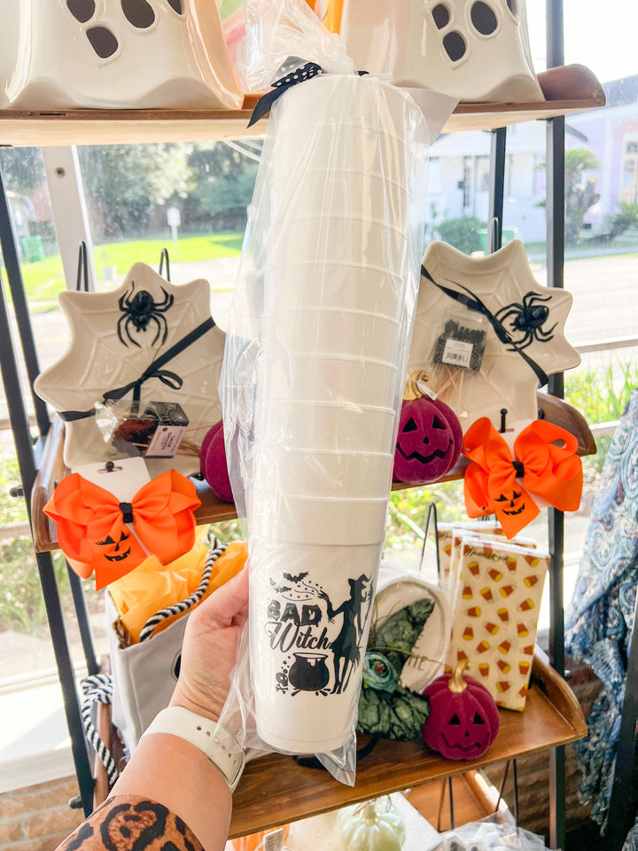 Good Witch/Bad Witch Styrofoam Cup Set