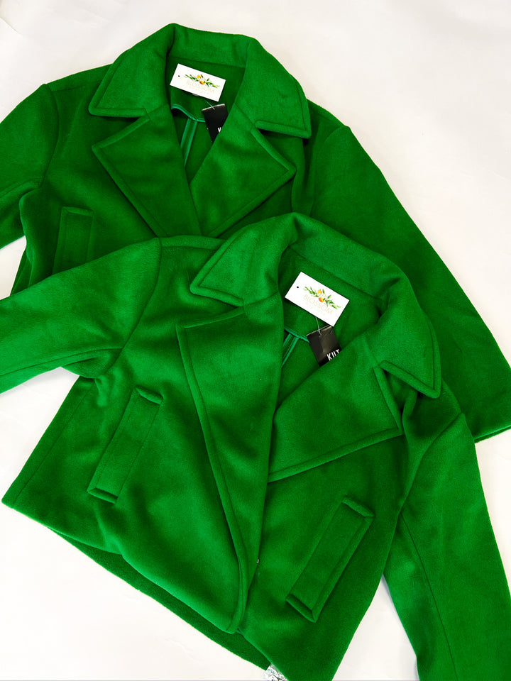 Green Harper Collar Jacket