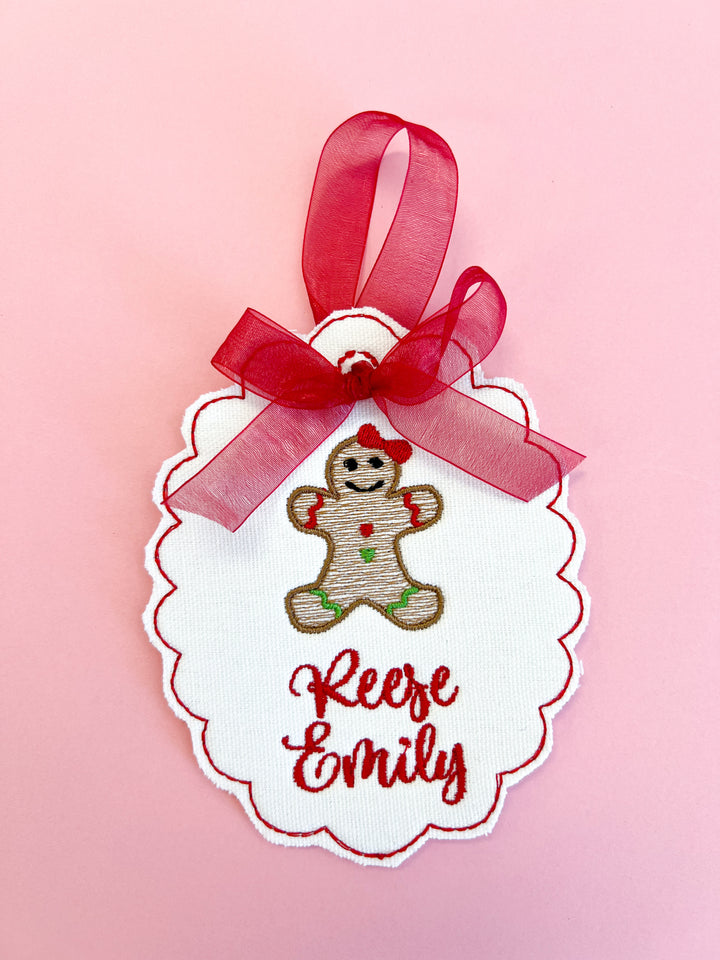 Gingerbread Embroidered Ornament
