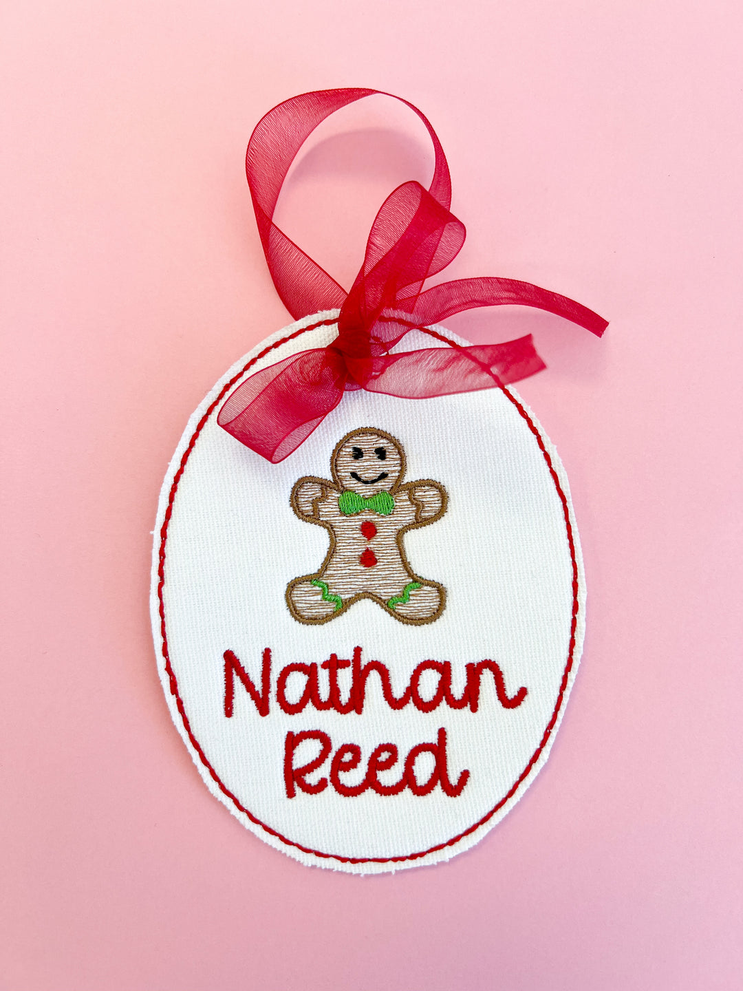 Gingerbread Embroidered Ornament