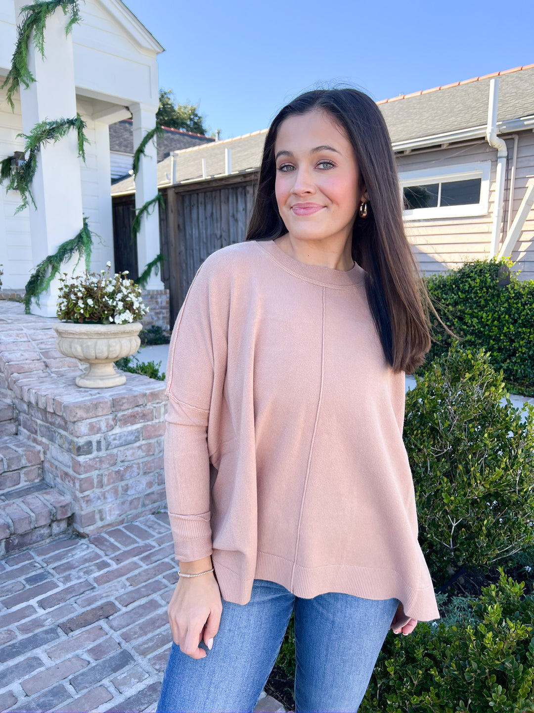 Natural Novelty Cashmere Crew Sweater