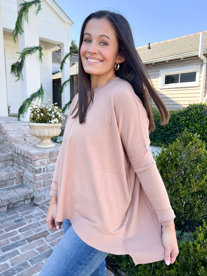 Natural Novelty Cashmere Crew Sweater