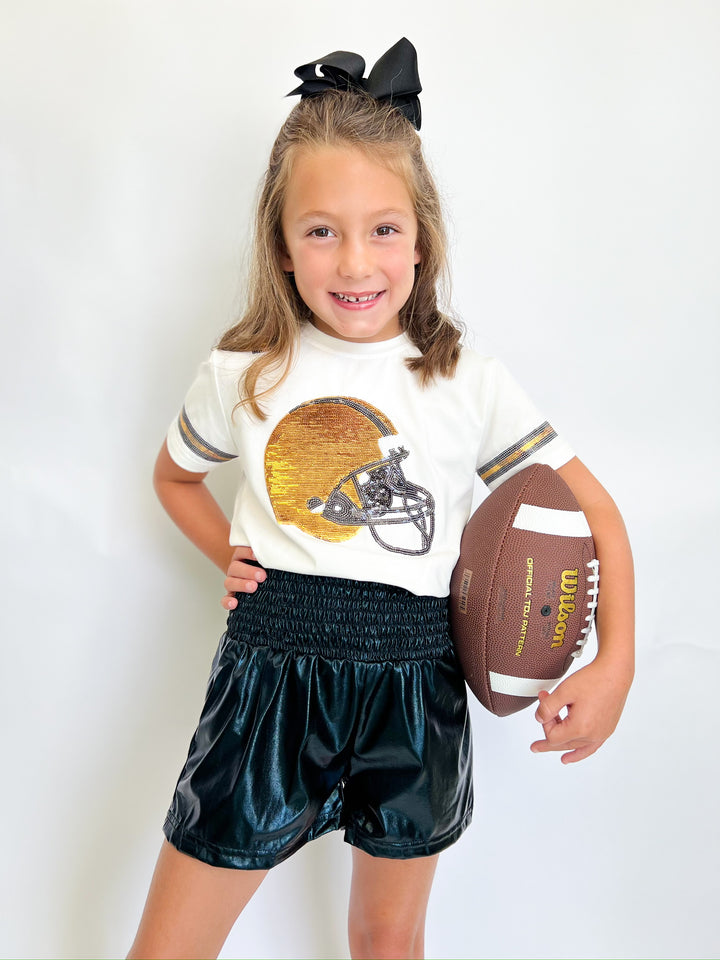 Black & Gold Helmet Girls Shirt