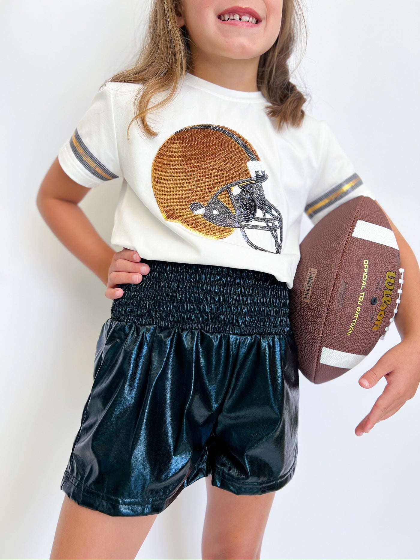 Black & Gold Helmet Girls Shirt