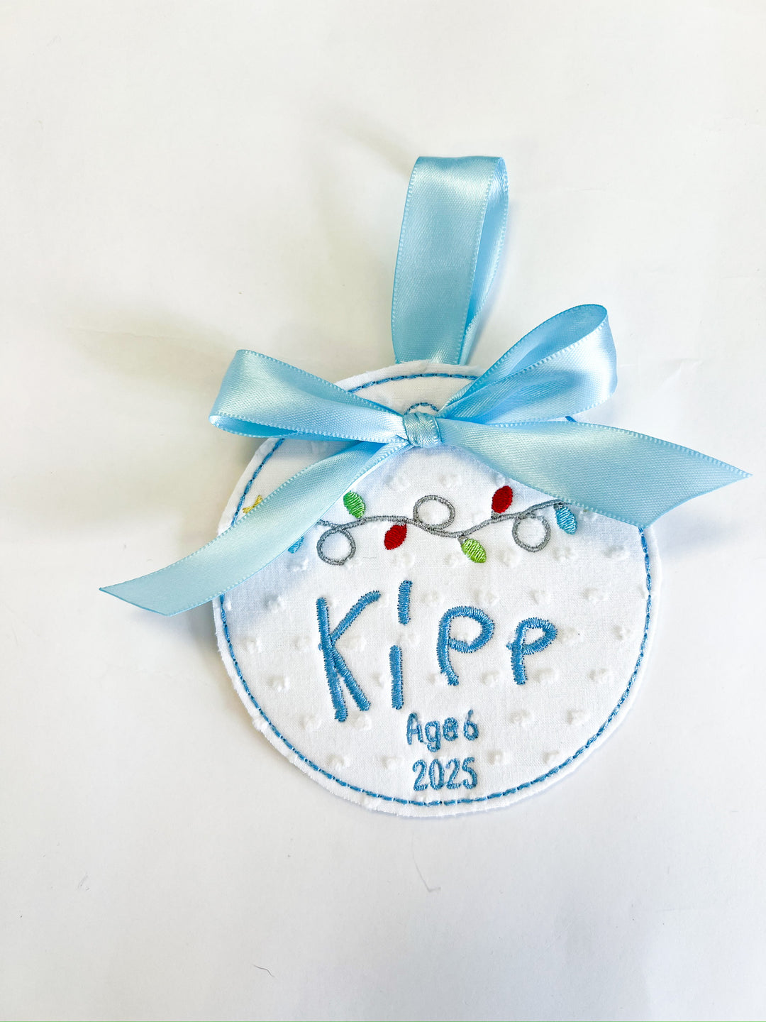 Custom Handwriting Embroidered Ornament
