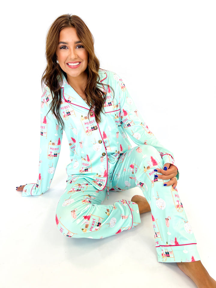 Prosecco Christmas Pajama Set