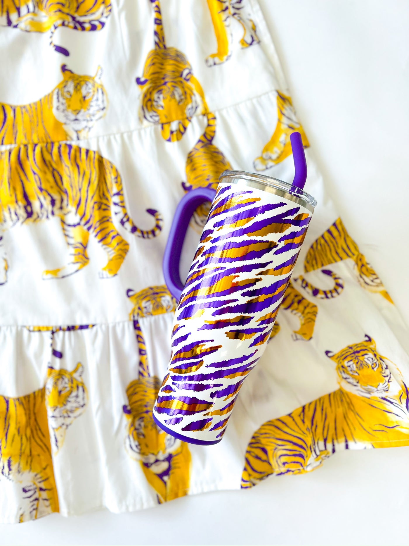 LSU Tiger Poplin Tank Dress