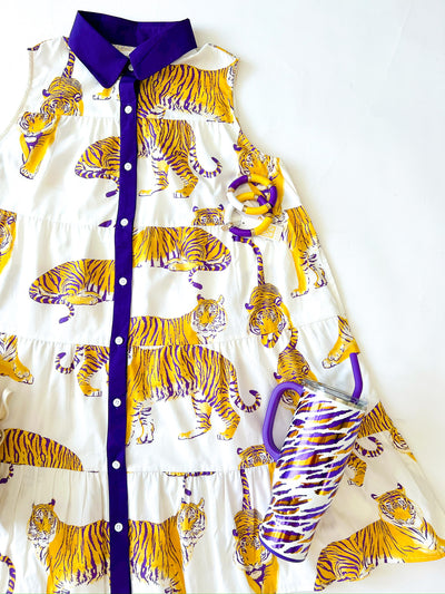 LSU Tiger Poplin Tank Dress