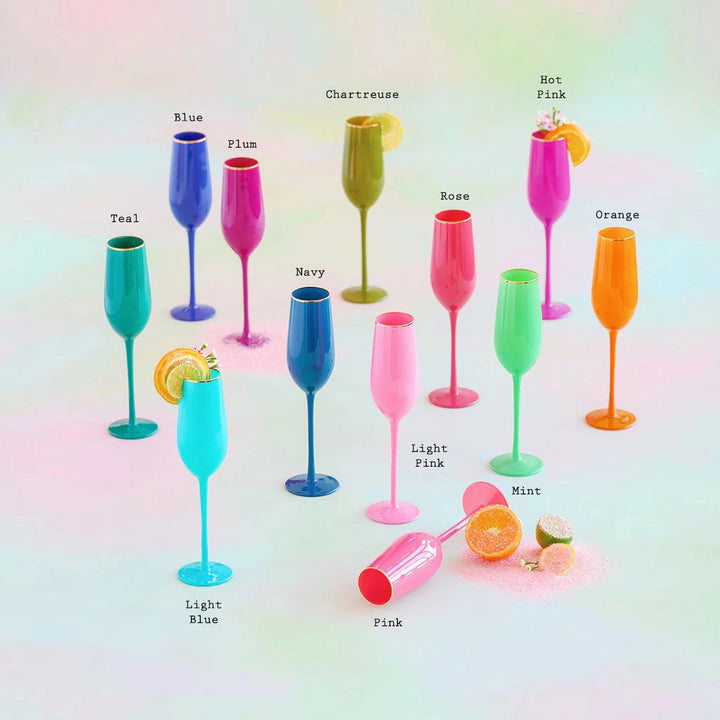 Gold Rim Champagne Flutes