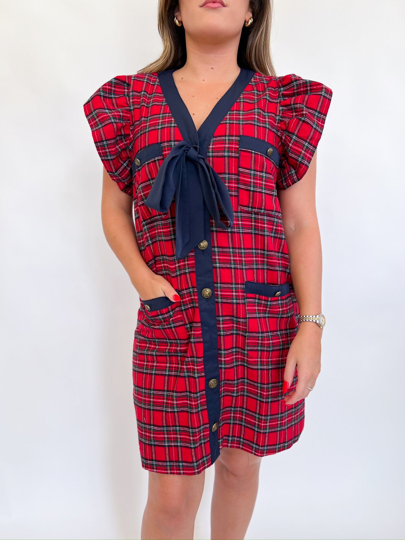 Pleasantly Plaid Dress