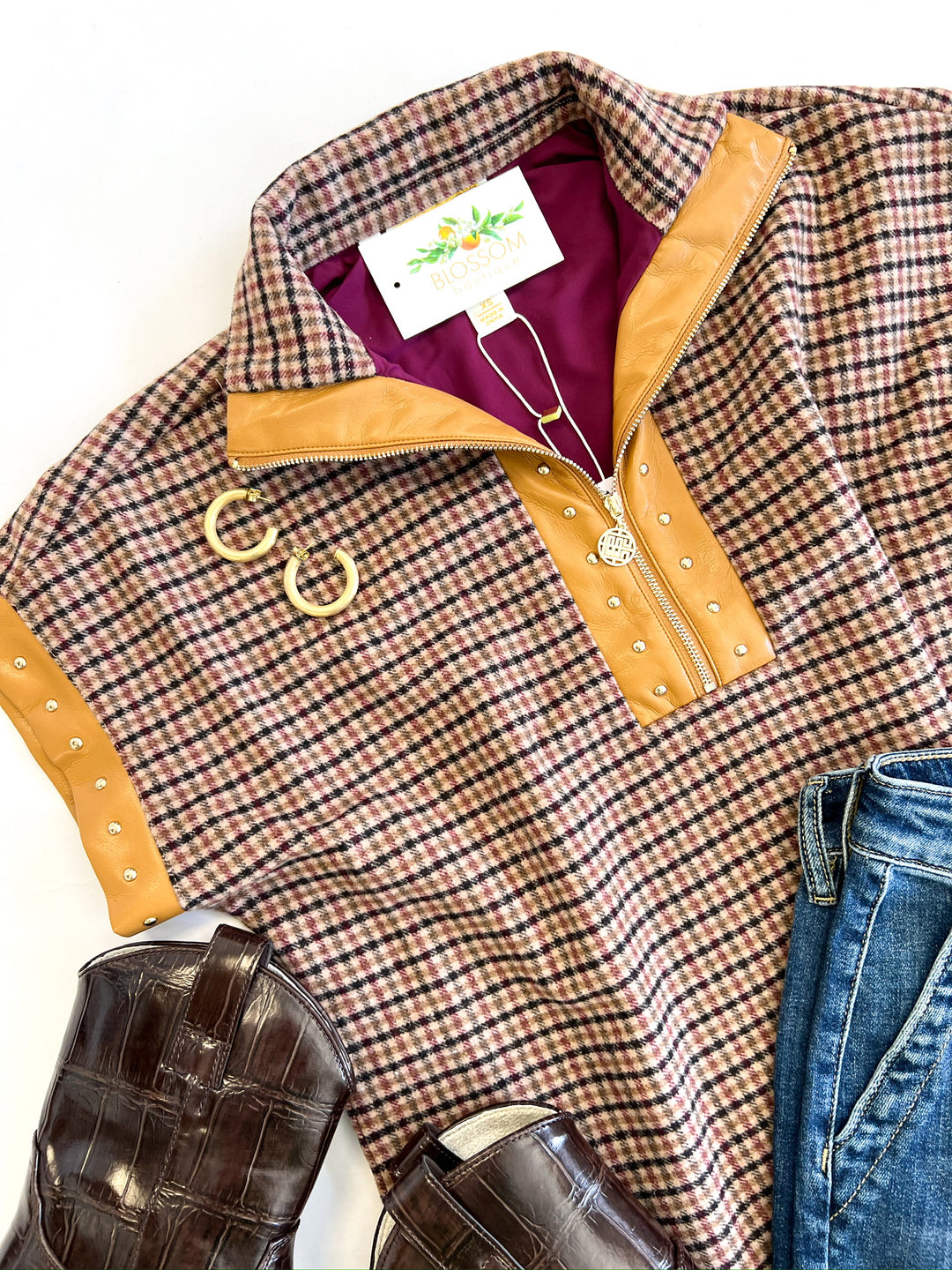 Tweed Poppy Pullover