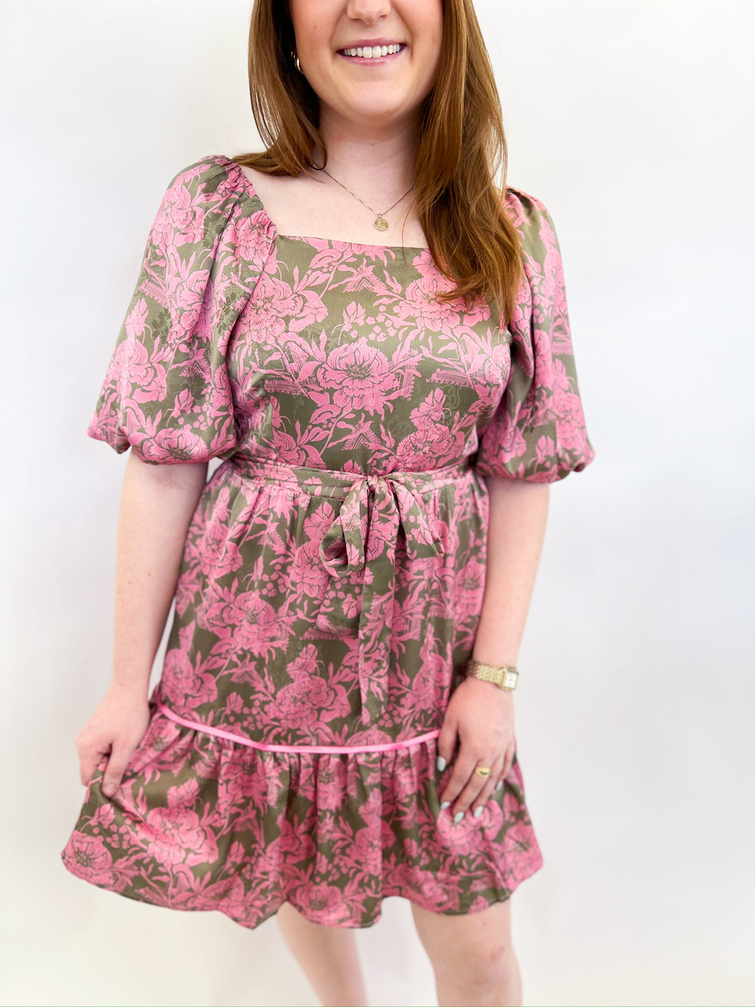 Pink Iris Tiered Dress