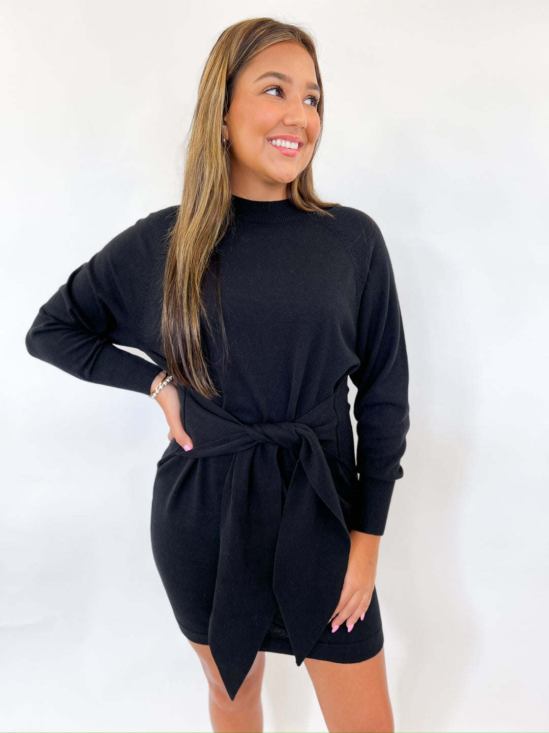 Black Traditional Sweater Dress