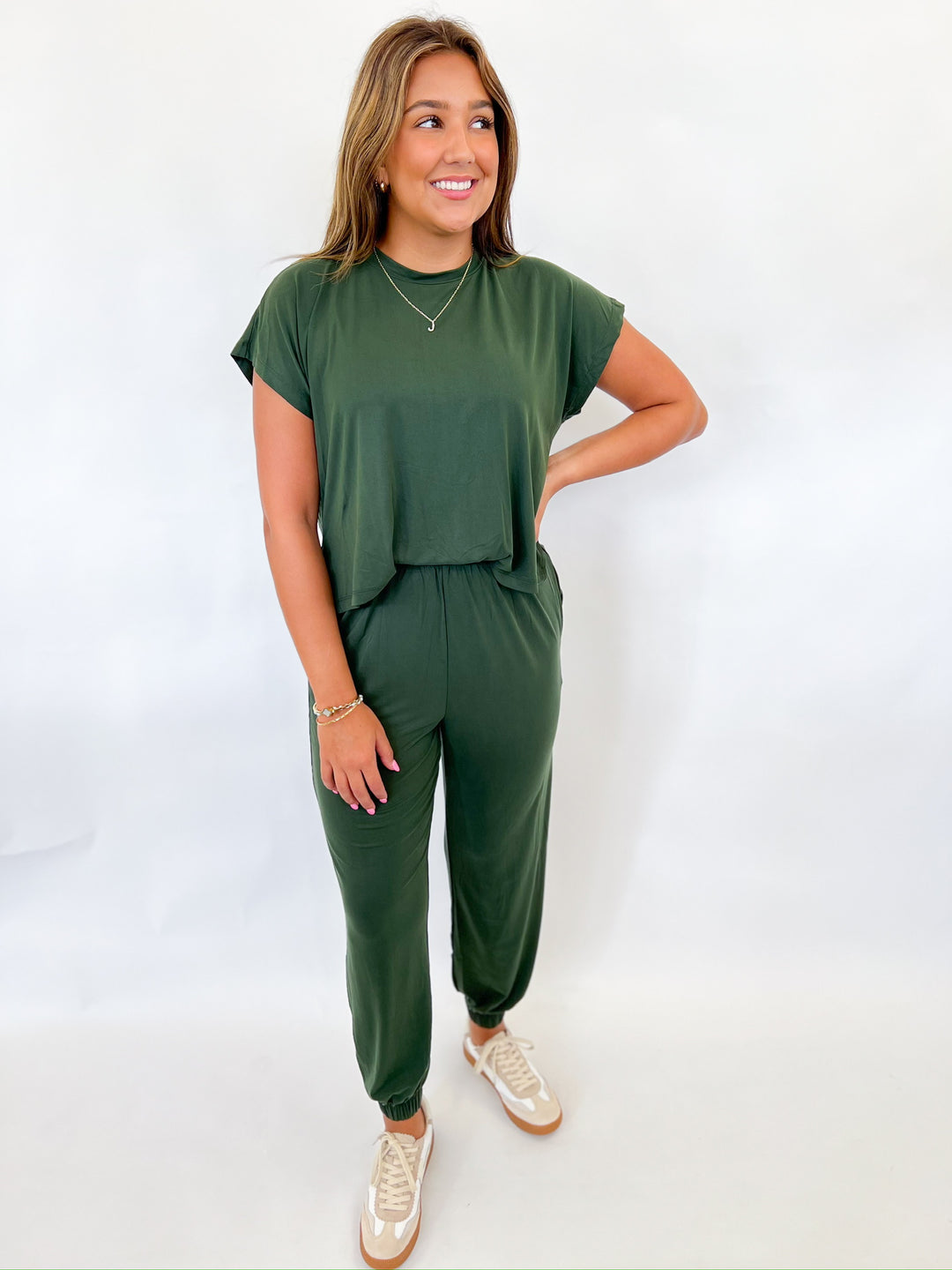 Hunter Green Kimmy Jumpsuit