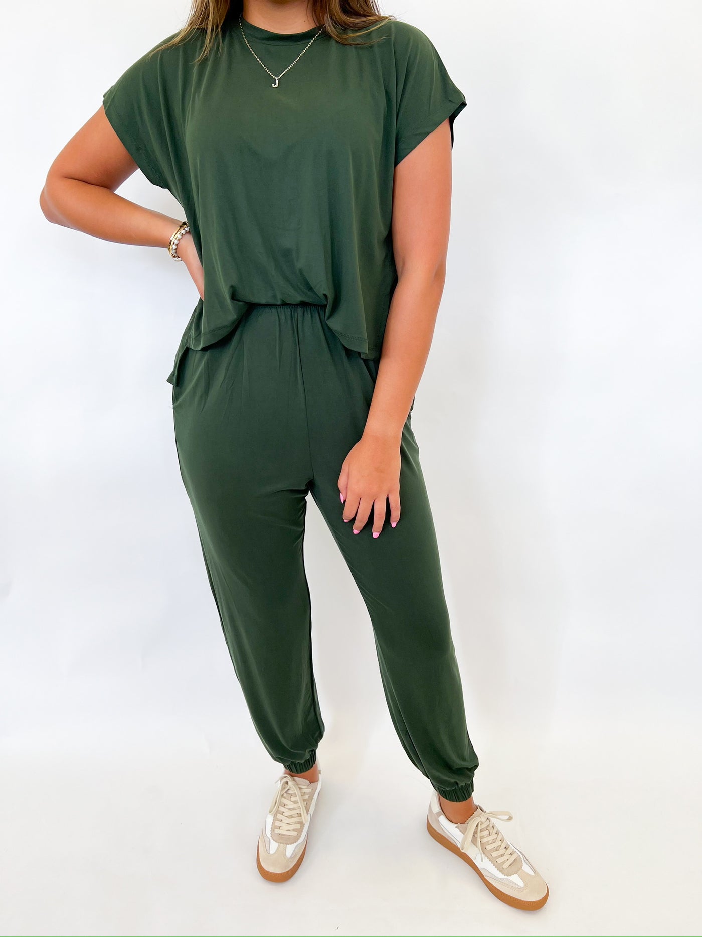 Hunter Green Kimmy Jumpsuit