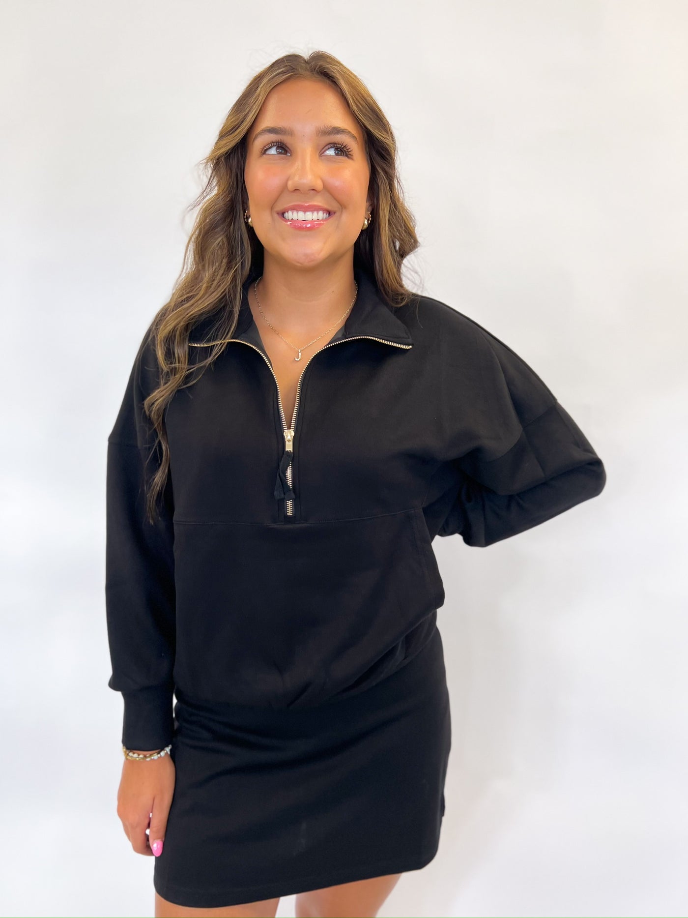 Black Comfort Quarter Zip