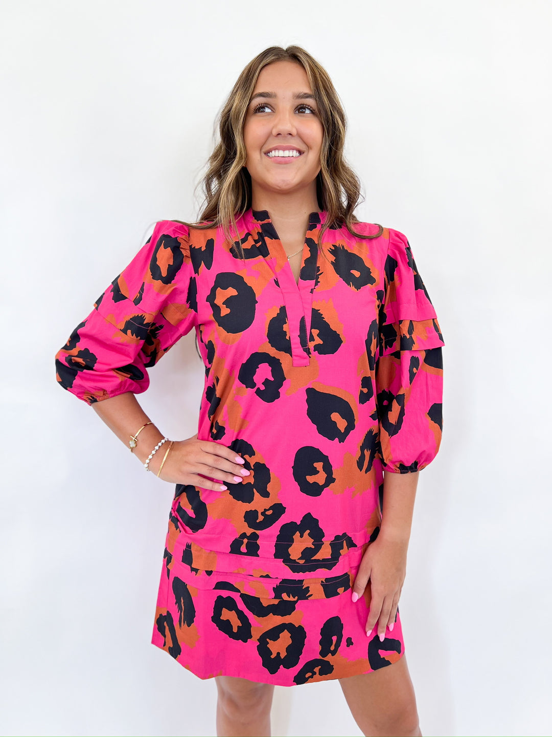 Pink Leopard Freya Dress