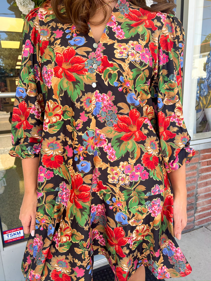 Midnight Petals Hazel Dress