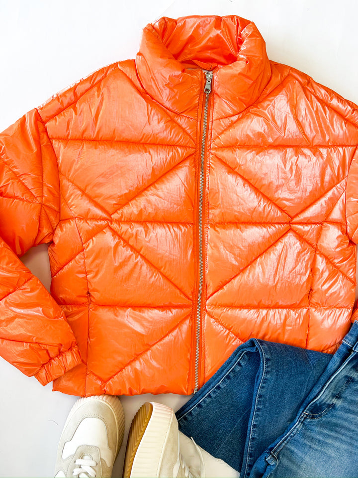 Orange Babe Puffer Jacket