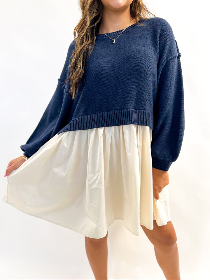 Navy Isabel Sweater Dress