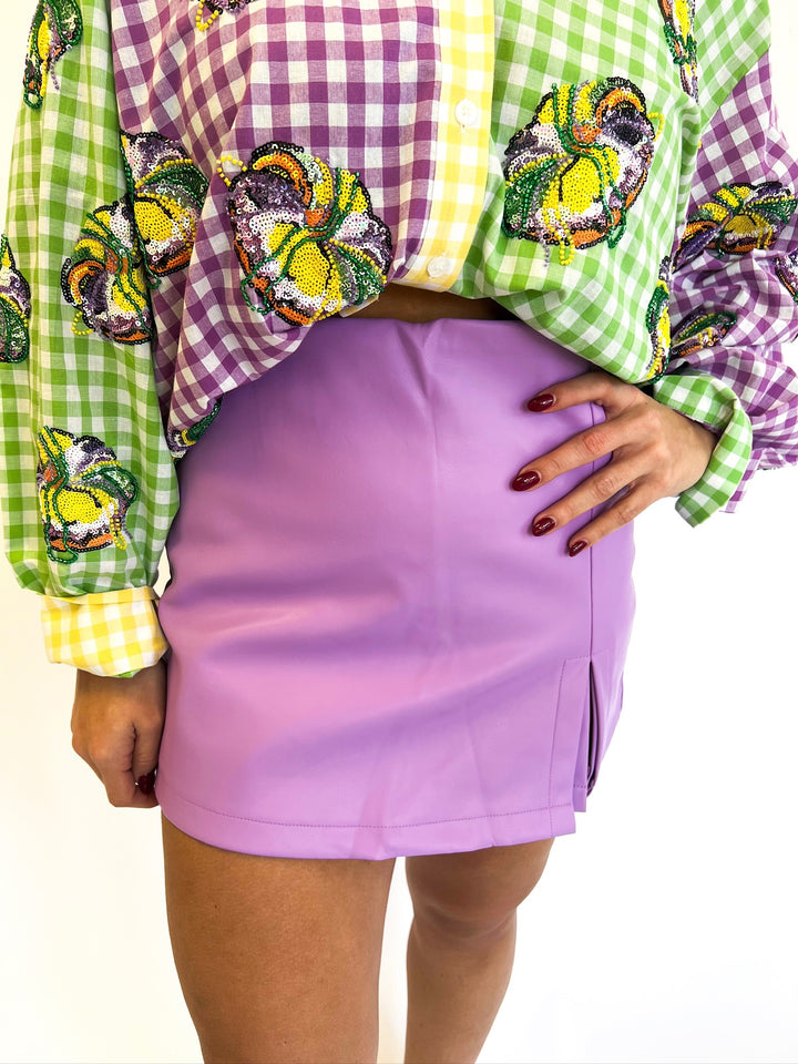 Lavender Mardi Party Skort
