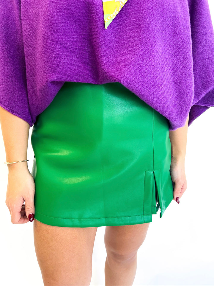 Green Mardi Party Skort