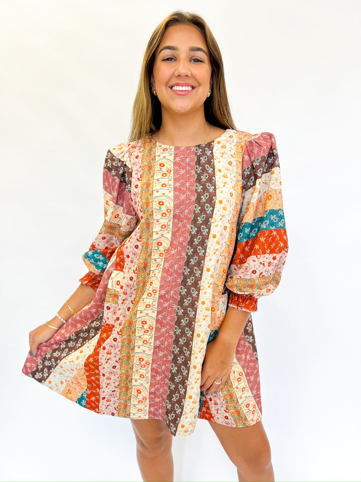 Multi Pattern Patty Dress