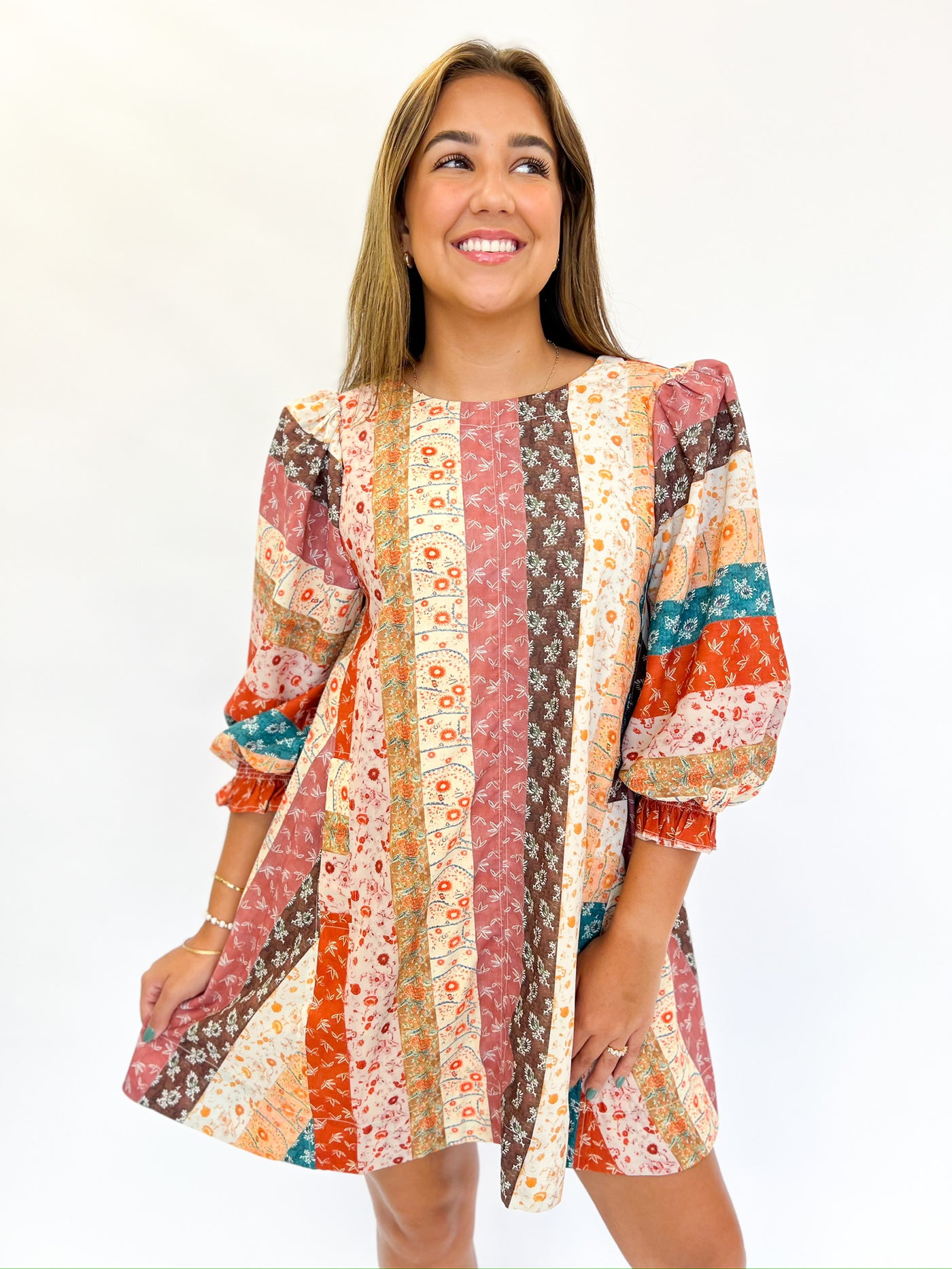 Multi Pattern Patty Dress