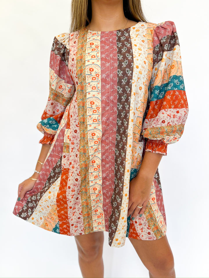 Multi Pattern Patty Dress