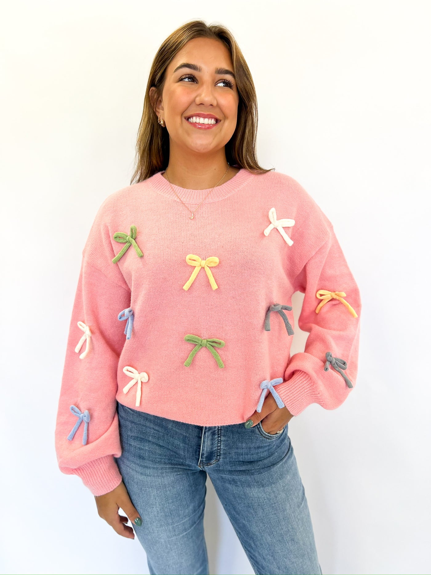 Pink Bow Betty Sweater