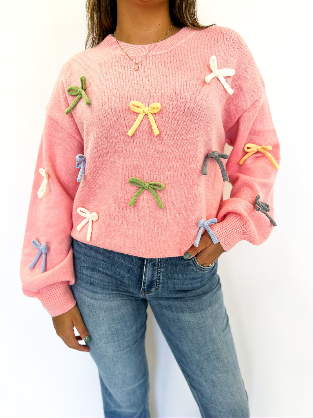 Pink Bow Betty Sweater