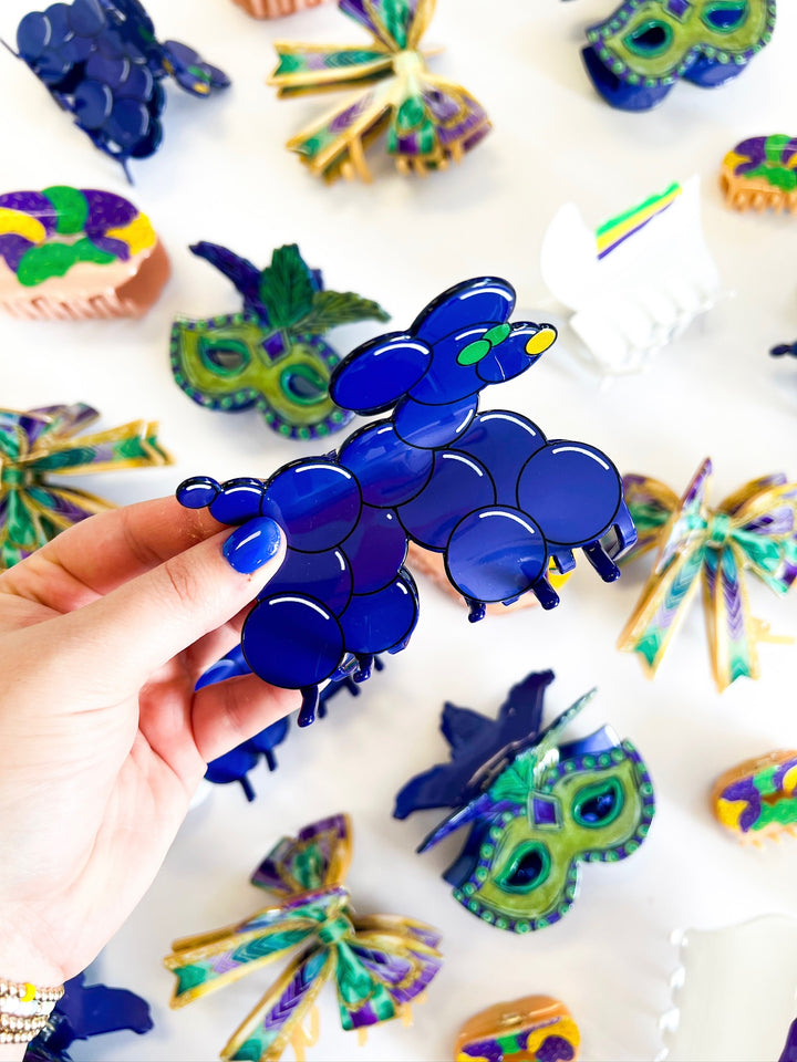 Purple Bead Dog Claw Clip