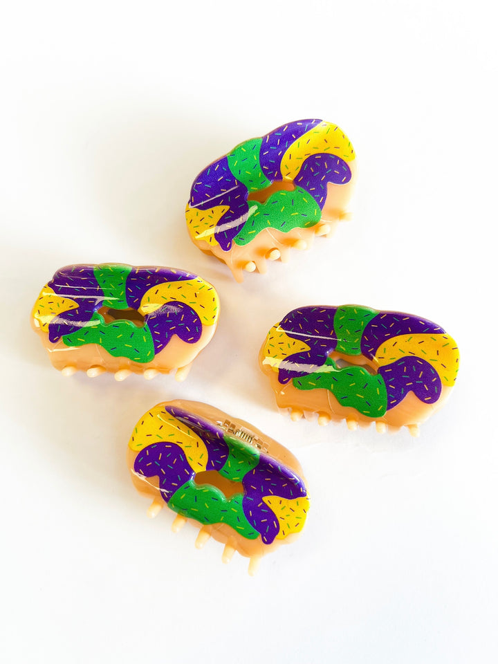 Mini King Cake Claw Clip