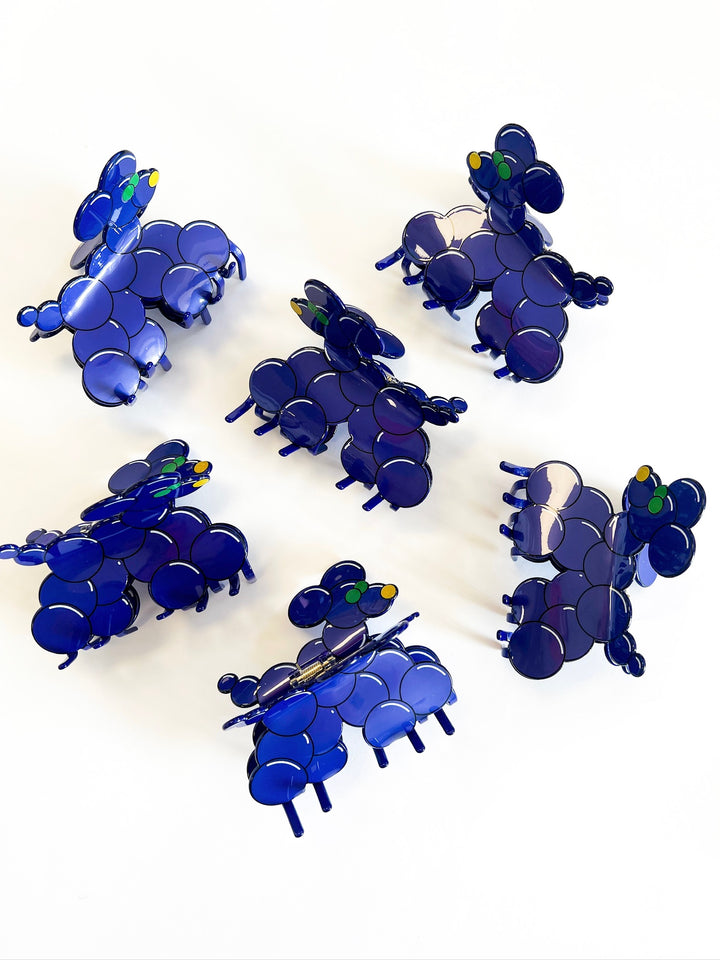 Purple Bead Dog Claw Clip