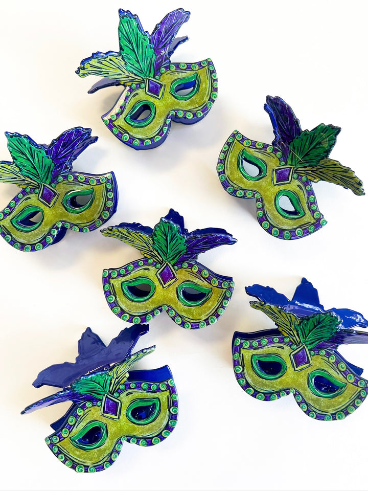 Mardi Gras Mask Claw Clip