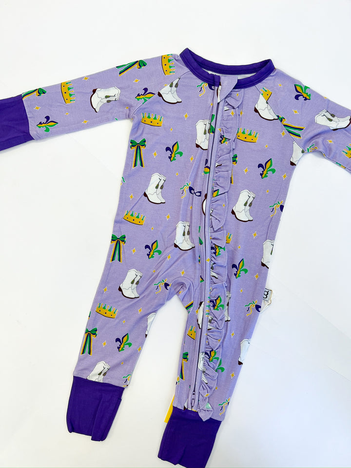 Mardi Gras Queen Zip Pajama
