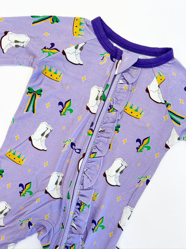 Mardi Gras Queen Zip Pajama