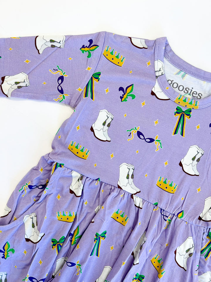 Mardi Gras Queen Pocket Dress